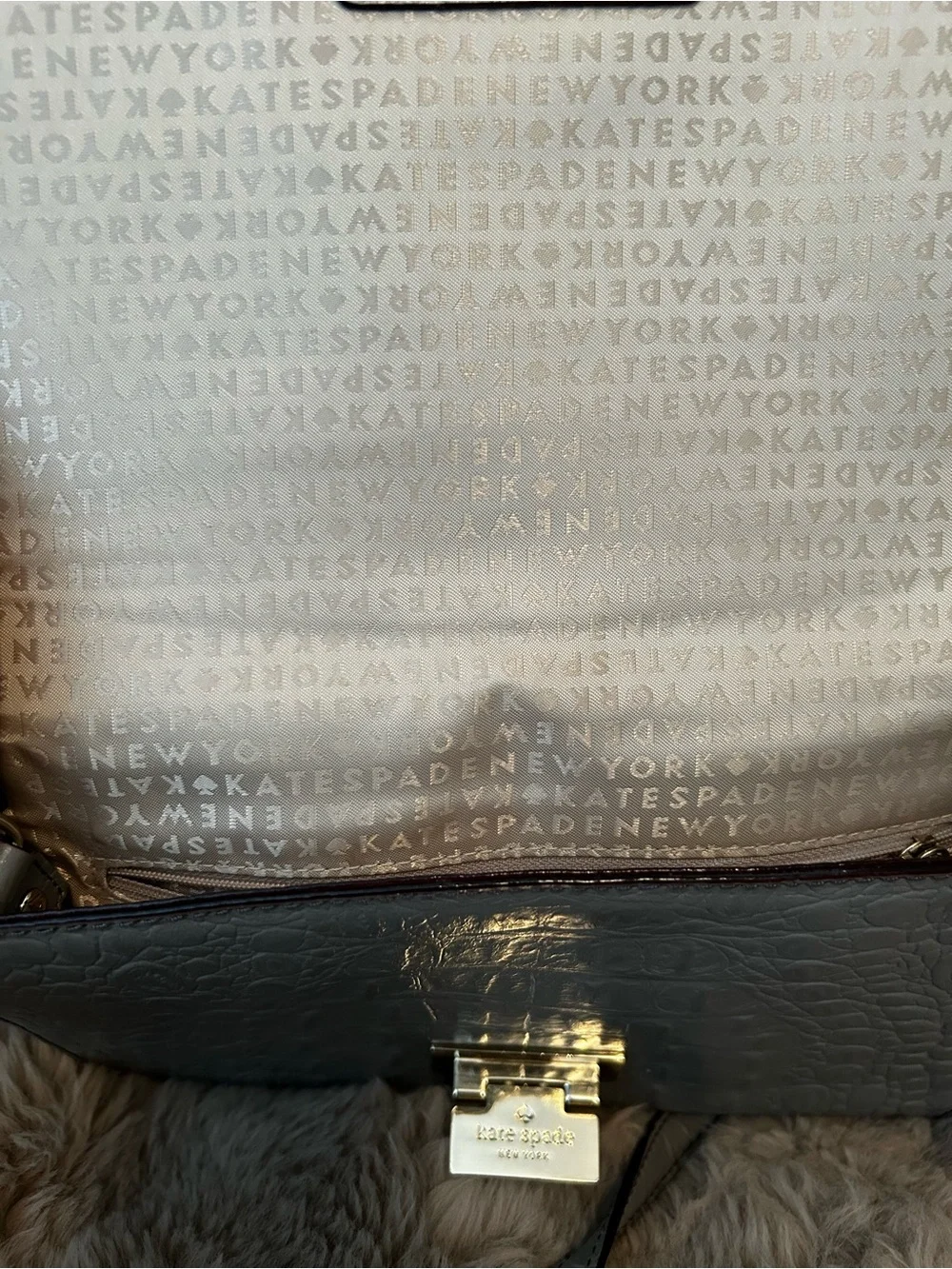 kate spade croc embossed